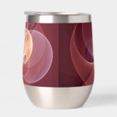 Abstracte Elegante Moderne Wijnrode Fractal Art (Rechts)