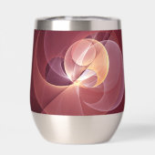 Abstracte Elegante Moderne Wijnrode Fractal Art (Achterkant)