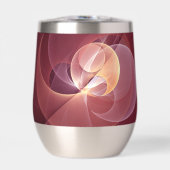 Abstracte Elegante Moderne Wijnrode Fractal Art (Voorkant)