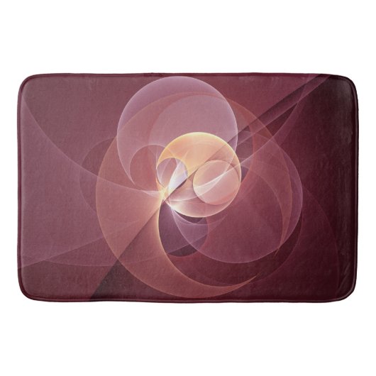 Abstracte Elegante Moderne Wijnrode Fractal Art Badmat (Voorkant)