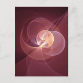 Abstracte Elegante Moderne Wijnrode Fractal Art Briefkaart (Voorkant)