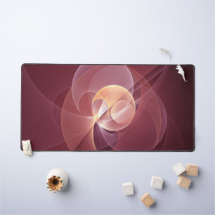 Abstracte Elegante Moderne Wijnrode Fractal Art Bureaumat