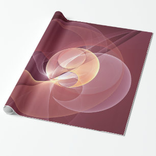 Abstracte Elegante Moderne Wijnrode Fractal Art Cadeaupapier