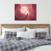 Abstracte Elegante Moderne Wijnrode Fractal Art Canvas Afdruk (Insitu (Slaapkamer))