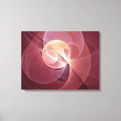 Abstracte Elegante Moderne Wijnrode Fractal Art Canvas Afdruk (Voorkant)
