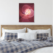 Abstracte Elegante Moderne Wijnrode Fractal Art Canvas Afdruk (Insitu (Slaapkamer))