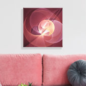 Abstracte Elegante Moderne Wijnrode Fractal Art Canvas Afdruk (Insitu (Woonkamer))