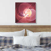 Abstracte Elegante Moderne Wijnrode Fractal Art Canvas Afdruk (Insitu (Slaapkamer))
