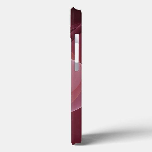 Abstracte Elegante Moderne Wijnrode Fractal Art Case-Mate iPhone Case (Achterkant / Links)