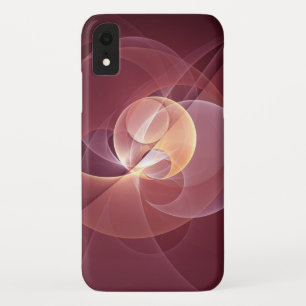 Abstracte Elegante Moderne Wijnrode Fractal Art Case-Mate iPhone Case