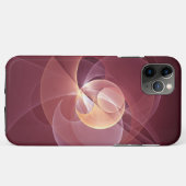 Abstracte Elegante Moderne Wijnrode Fractal Art Case-Mate iPhone Case (Achterkant (horizontaal))