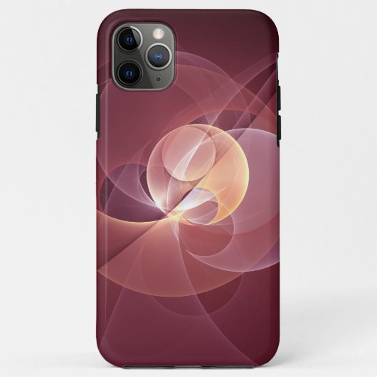 Abstracte Elegante Moderne Wijnrode Fractal Art Case-Mate iPhone Case (Achterkant)