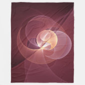 Abstracte Elegante Moderne Wijnrode Fractal Art Fleece Deken (Voorkant)