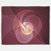 Abstracte Elegante Moderne Wijnrode Fractal Art Fleece Deken (Voorkant (Horizontaal))
