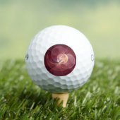 Abstracte Elegante Moderne Wijnrode Fractal Art Golfballen (Insitu Shirt)