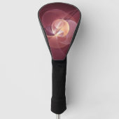 Abstracte Elegante Moderne Wijnrode Fractal Art Golfheadcover (Voorkant)