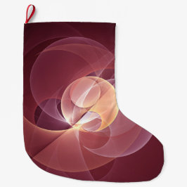 Abstracte Elegante Moderne Wijnrode Fractal Art Grote Kerstsok