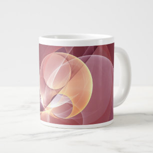 Abstracte Elegante Moderne Wijnrode Fractal Art Grote Koffiekop
