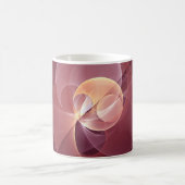 Abstracte Elegante Moderne Wijnrode Fractal Art Koffiemok (Center)