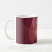 Abstracte Elegante Moderne Wijnrode Fractal Art Koffiemok (Links)