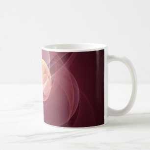 Abstracte Elegante Moderne Wijnrode Fractal Art Koffiemok