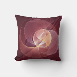 Abstracte Elegante Moderne Wijnrode Fractal Art Kussen