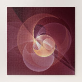 Abstracte Elegante Moderne Wijnrode Fractal Art Legpuzzel (Horizontaal)