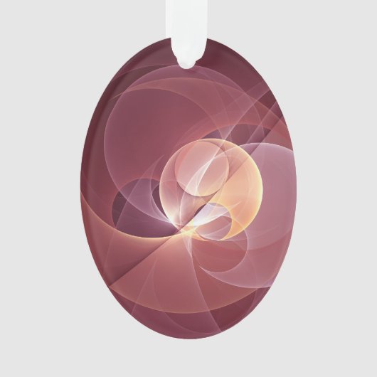 Abstracte Elegante Moderne Wijnrode Fractal Art Ornament (voorkant)