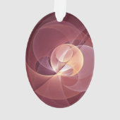 Abstracte Elegante Moderne Wijnrode Fractal Art Ornament (achterkant)