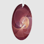 Abstracte Elegante Moderne Wijnrode Fractal Art Ornament (voorkant)