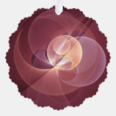 Abstracte Elegante Moderne Wijnrode Fractal Art Ornament Kaart (Achterkant)