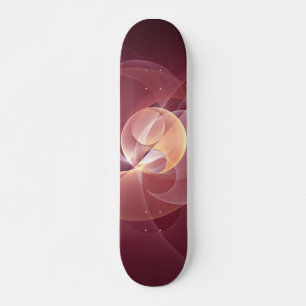 Abstracte Elegante Moderne Wijnrode Fractal Art Persoonlijk Skateboard