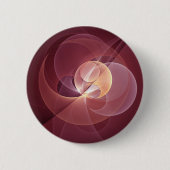 Abstracte Elegante Moderne Wijnrode Fractal Art Ronde Button 5,7 Cm (Voorkant)