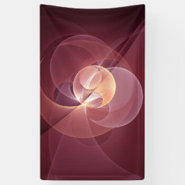 Abstracte Elegante Moderne Wijnrode Fractal Art Spandoek