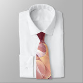 Abstracte Elegante Moderne Wijnrode Fractal Art Stropdas (Gebonden)