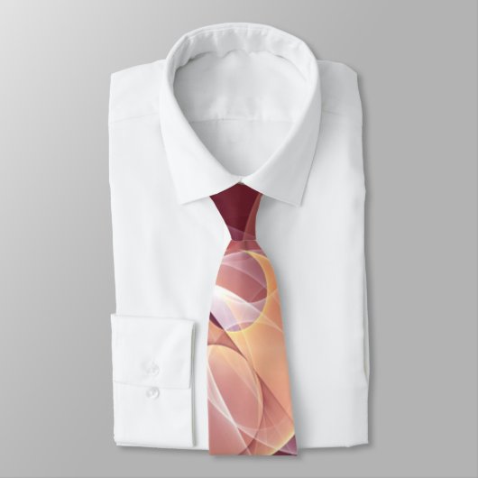 Abstracte Elegante Moderne Wijnrode Fractal Art Stropdas (Gebonden)