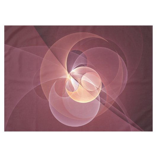 Abstracte Elegante Moderne Wijnrode Fractal Art Tafelkleed (Voorkant (Horizontaal))