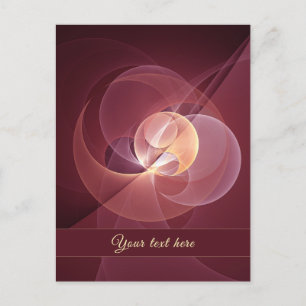 Abstracte Elegante Moderne Wijnrode Fractal Art Te Briefkaart