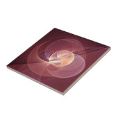 Abstracte Elegante Moderne Wijnrode Fractal Art Tegeltje (Zijkant)