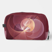 Abstracte Elegante Moderne Wijnrode Fractal Art Toilettasje (Voorkant)