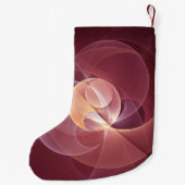 Abstracte elegante moderne wijnrode fractal kunstn kleine kerstsok (Achterkant)