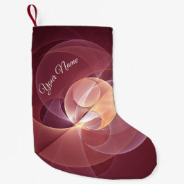 Abstracte elegante moderne wijnrode fractal kunstn kleine kerstsok