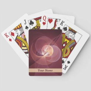 Abstracte elegante moderne wijnrode fractal kunstn pokerkaarten