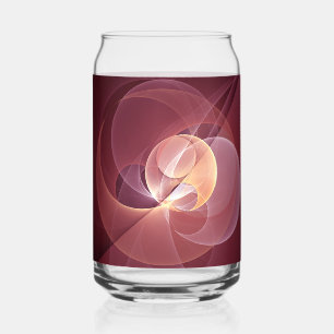 Abstracte Elegante Moderne Wijnrode Fractale Kunst Blikvorm Glas