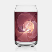 Abstracte Elegante Moderne Wijnrode Fractale Kunst Blikvorm Glas (Achterkant)