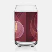 Abstracte Elegante Moderne Wijnrode Fractale Kunst Blikvorm Glas (Links)