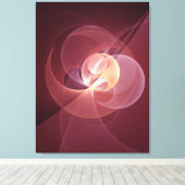 Abstracte Elegante Moderne Wijnrode Fractale Kunst Canvas Afdruk (Insitu (Houten vloer))