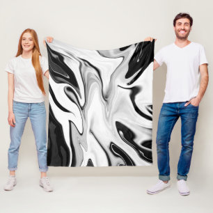 Abstracte elegante retro kleuren digitaal vloeibaa fleece deken