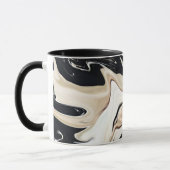 Abstracte elegante retro kleuren digitale vloeiend mok (Links)
