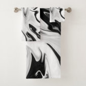 Abstracte elegante retro kleuren digitale vloeisto bad handdoek (Insitu)
